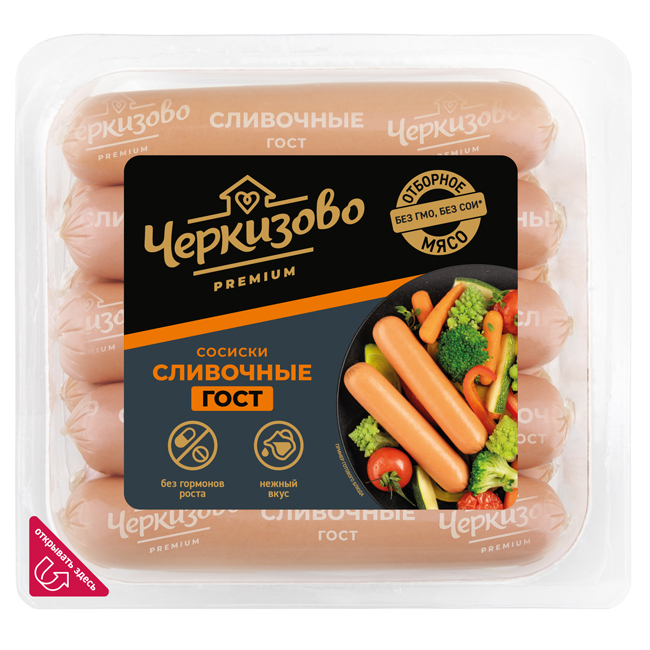 Сосиски вареные Сливочные 450 г Черкизово