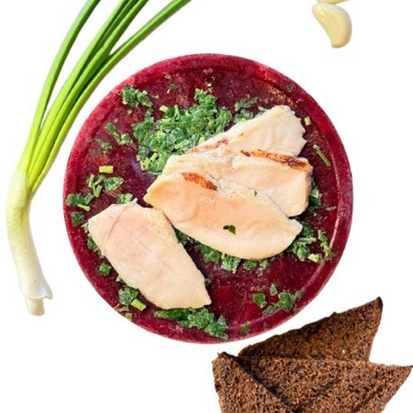 Борщ с цыпленком и зеленью 700 г (порция на 2 чел) замороженный