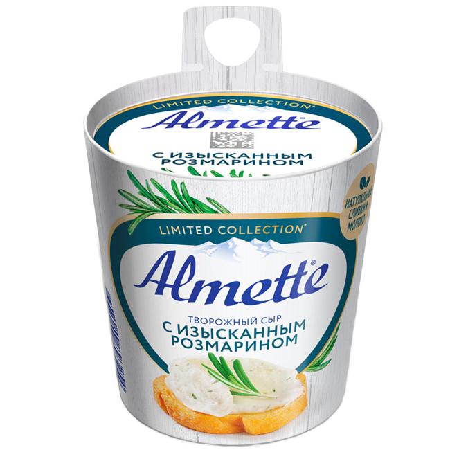 Сыр творожный с розмарином 150 г(срок годн.11.01.26 ) Almette