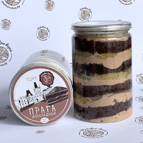 Торт "Прага" 260 г (в банке) замороженный