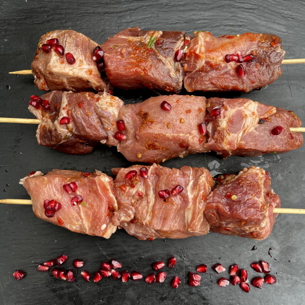 Шашлык из свиной шеи в гранатовом маринаде (весовой) охлажденный