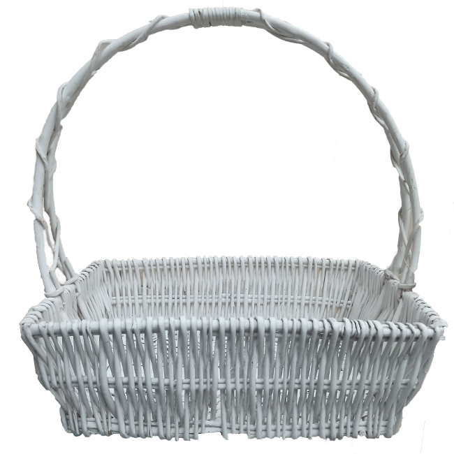 Корзина прямоугольная 43 х 34 см (большая) белая