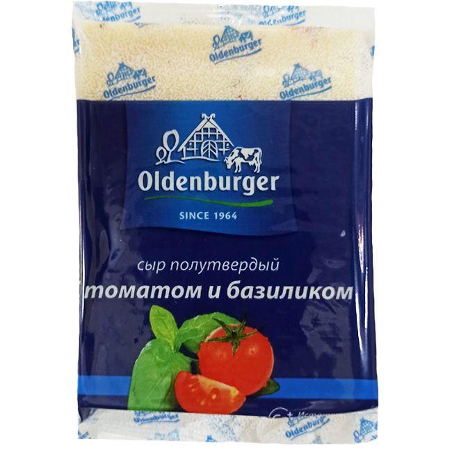 Сыр с томатом и базиликом (брусок) 200 г Oldenburger