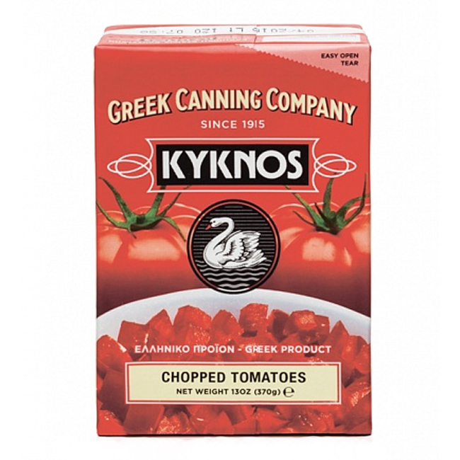 Томаты резаные в собственном соку KYKNOS 370 г