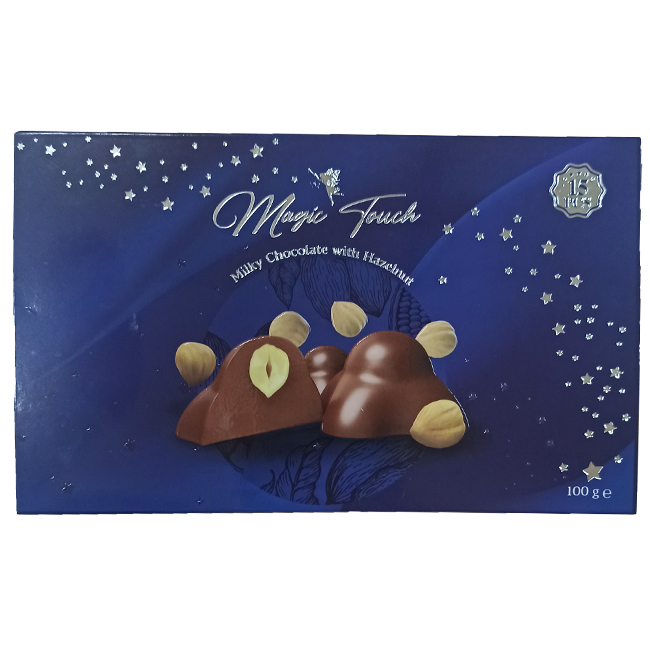 Молочный шоколад Magic touch с фундуком 100 г AKSU