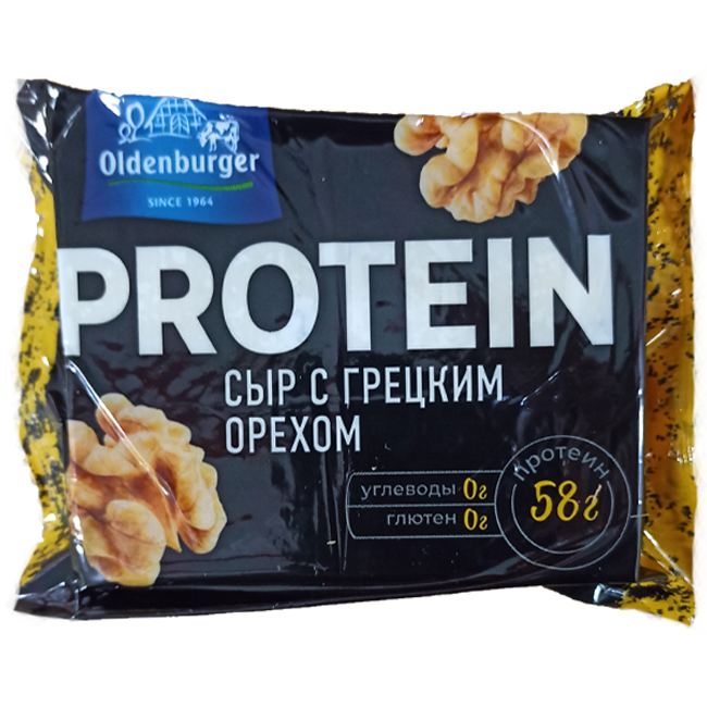 Сыр Протеиновый с грецким орехом 200 г Oldenburger