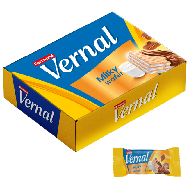 Вафли "Вернал" с молочно-кремовой начинкой покрытые молочным шоколадом 300 г