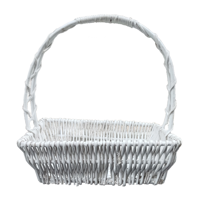 Корзина прямоугольная 30 х 20 см (средняя) белая