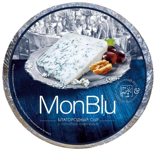 Благородный сыр 50% (весовой) MonBlu