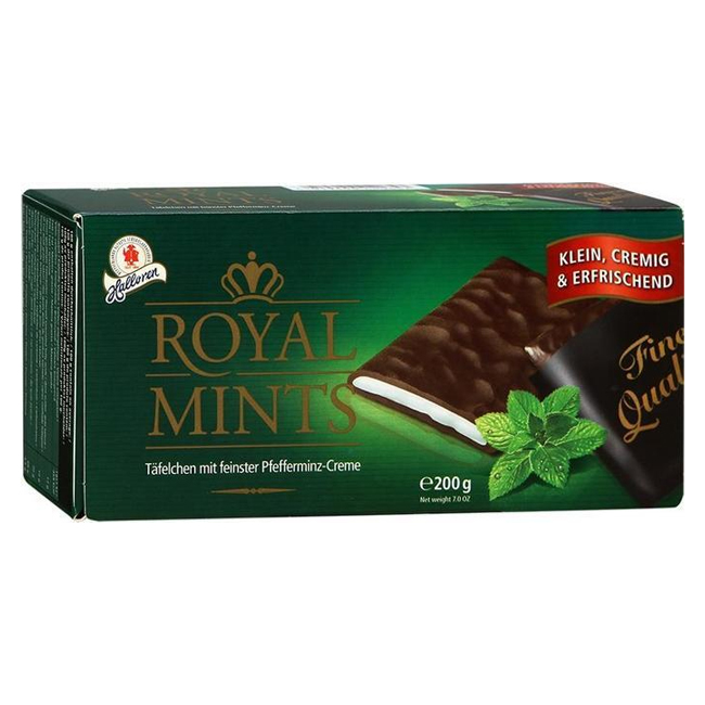 Набор темного шоколада Royal Mints с мятн. нач.200 г(срок годн.23.05.27)Halloren