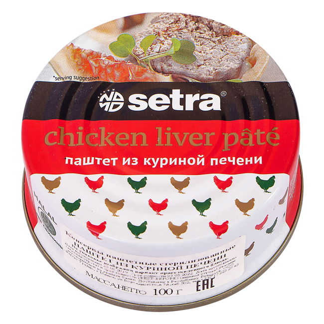 Паштет из куриной печени 100 г Setra
