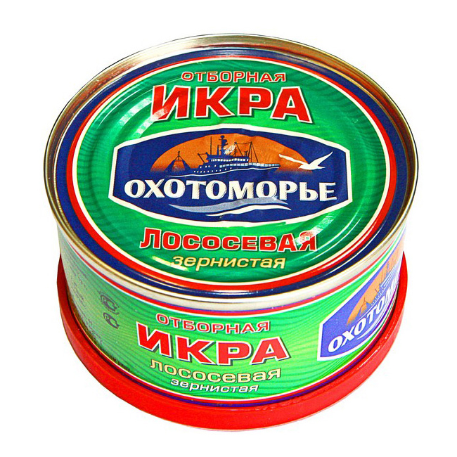 Икра красная лососевая (кета) 130 г ОХОТОМОРЬЕ