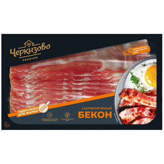 ПРЕДЗАКАЗ - Бекон сырокопчёный (нарезка) 360 г Черкизово