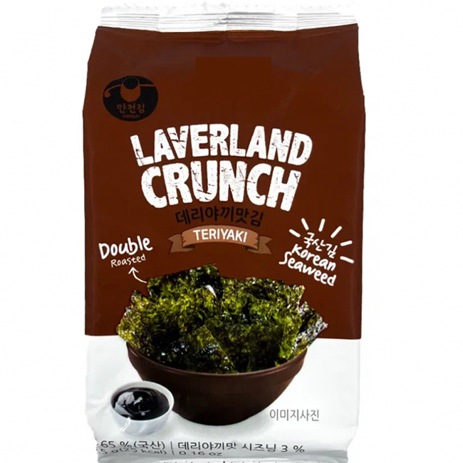 Морская капуста со вкусом соуса Терияки 4,5 г LAVERLAND CRUNCH