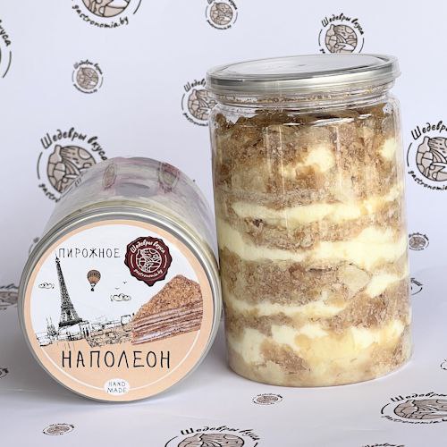Торт "Наполеон" 220 г (в банке) замороженный