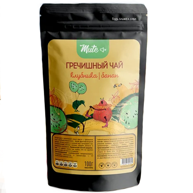 Чай Гречишный “Клубника-Банан-Киви” 100 г Mute