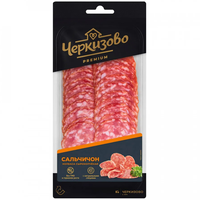 ПРЕДЗАКАЗ - Колбаса сырокопчёная Сальчичон (нарезка) 100 г Черкизово