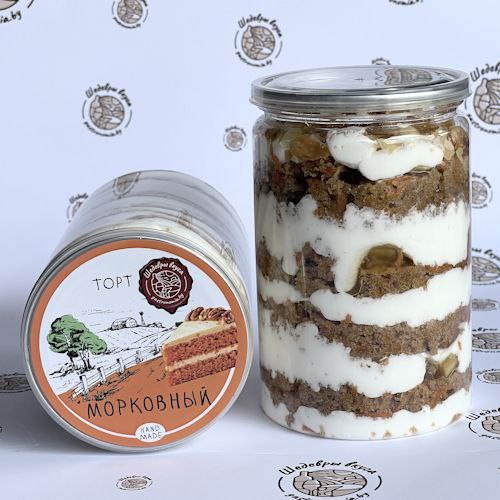Торт "Морковный" 240 г (в банке) замороженный