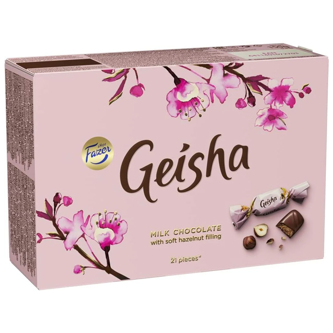 Шоколадные конфеты GEISHA с тертым орехом 150 г Fazer