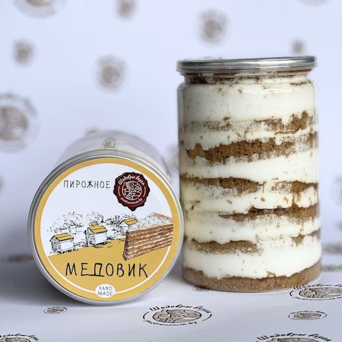 Торт "Медовик" 165 г (в банке) замороженный
