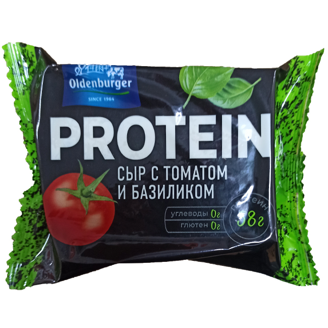 Сыр Протеиновый с томатом и базиликом 200 г Oldenburger