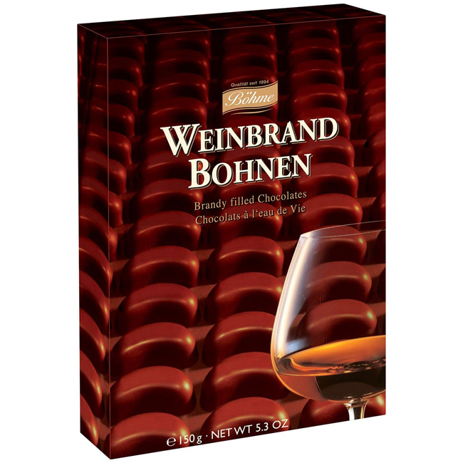 Набор шоколадных конфет Weinbrand Bohnen c бренди 150 г Bohme
