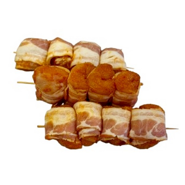 Мини-шашлычок из филе цыпленка в беконе (весовой) охлажденный