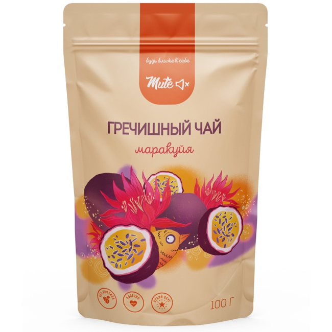 Чай Гречишный с ароматом маракуйи 100 г Mute