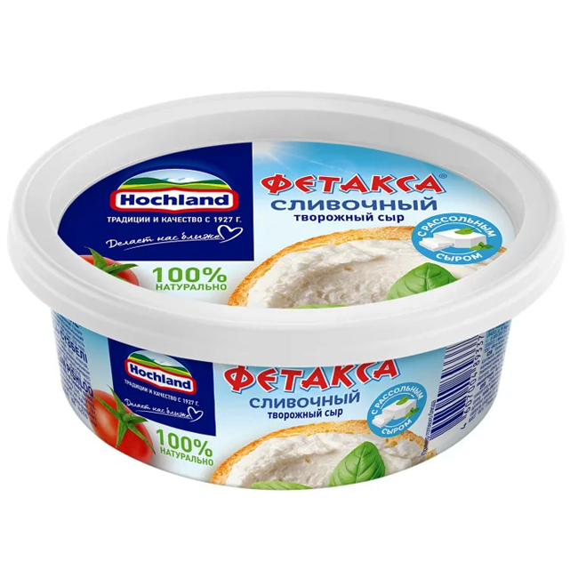 Сыр творожный Фетакса Сливочный 140 г(срок годн 28.12) Hochland
