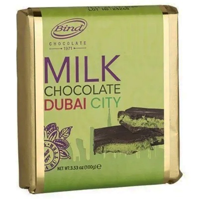 Молочный шоколад "Дубай" с фисташковой начинкой и тестом кадаиф 100 г BIND