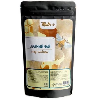 Зелёный чай с имбирем и мёдом 100 г Mute