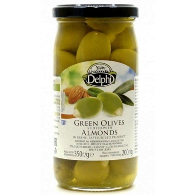 Оливки фаршированные миндалем 350 г Delphi 