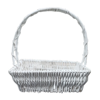 Корзина прямоугольная 30 х 20 см (средняя) белая