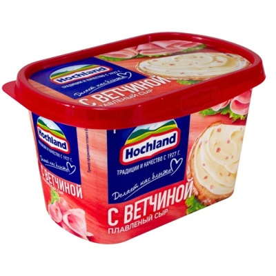 Сыр плавленый с ветчиной (ванночка) 400 г  Hochland