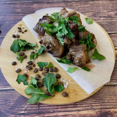 Шашлык из бедра индейки без кости в маринаде (весовой) охлажденный