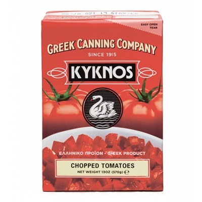 Томаты резаные в собственном соку KYKNOS 370 г