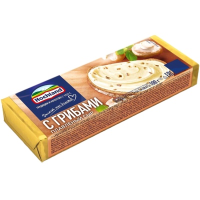 Сыр плавленый с грибами (брусок)100 г(срок годн.01.05)  Hochland