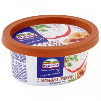 Сыр творожный с лесными грибами 140 г  Hochland