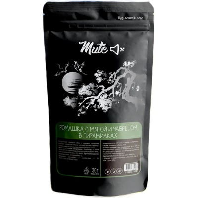 Чайный напиток “Ромашка с мятой и чабрецом” 30 г (15 пирамидок по 2 г) Mute
