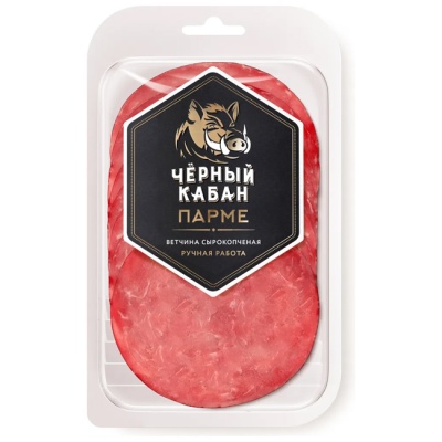 Ветчина Парме сырокопчёная (нарезка) 95 г Чёрный кабан