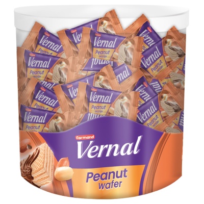 Вафли "Вернал" cо вкусом арахиса покрытые молочным шоколадом 300 г Farmand