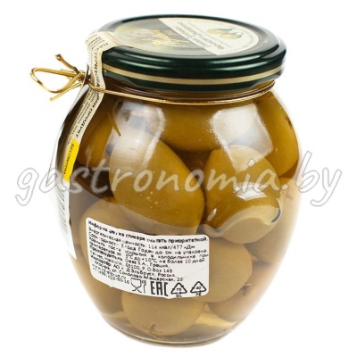 Оливки зелёные с чесноком и Джалапено 360 г Mylos plus