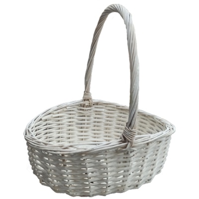 Корзина овальная 40 х 30 см (большая) белая