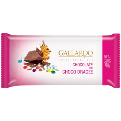 Молочный шоколад с драже GALLARDO SMART 65 г  FARMAND
