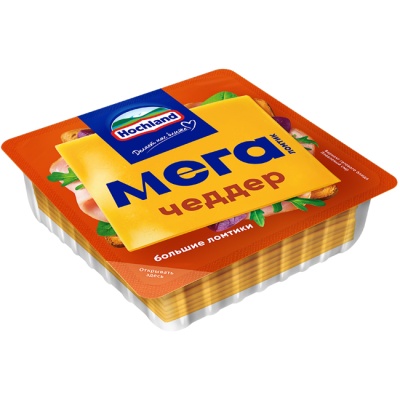 Сыр плавленый Мега Чеддер (ломтевой) 140 г Hochland