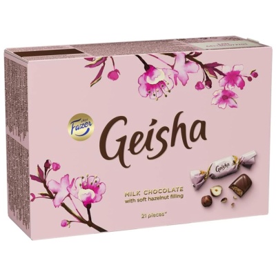 Шоколадные конфеты GEISHA с тертым орехом 150 г Fazer
