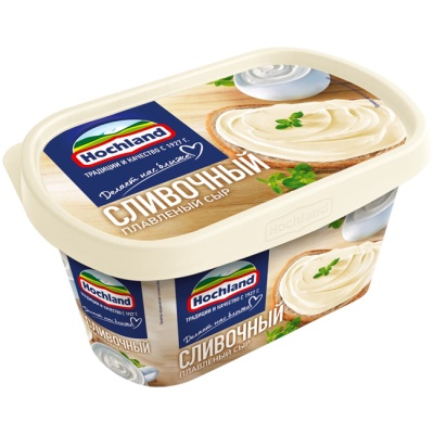 Сыр плавленый Сливочный (ванночка) 400 г  Hochland