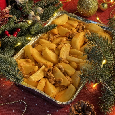 ПРЕДЗАКАЗ - Картофель с пряностями и шкварками 1500 г п/ф для запекания