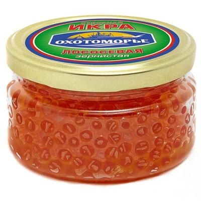 Икра красная лососевая (кета) 200 г ОХОТОМОРЬЕ