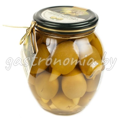 Оливки зелёные с зеленым острым перцем Пири-Пири 360 г Mylos plus